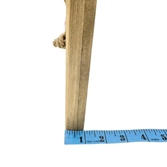 Patriotic Wooden Americana Hanging Sign 8 x 5 x 1 Home of the Brave NEW - Picture 6 of 6